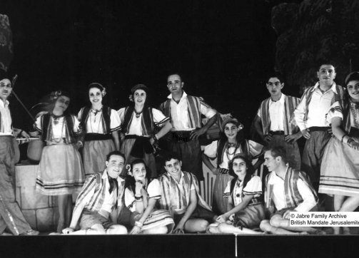 Theater performance at the Jerusalem YMCA, photograph taken ca. 1937