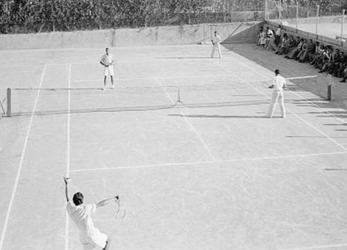 Tennis tournament at the Jerusalem YMCA, 1939