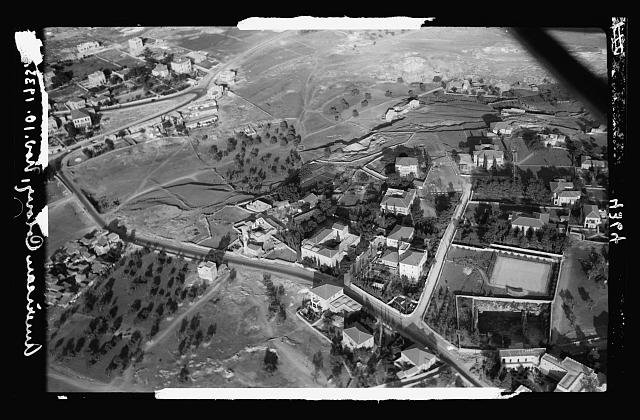 Aerial view of Sheikh Jarrah, January 1, 1931