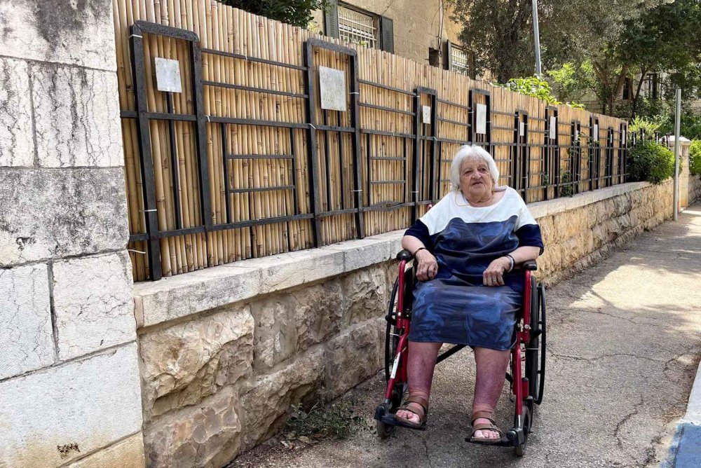 Abla Dajani Daoudi visits her family home in West Jerusalem, 2021, shortly before her death