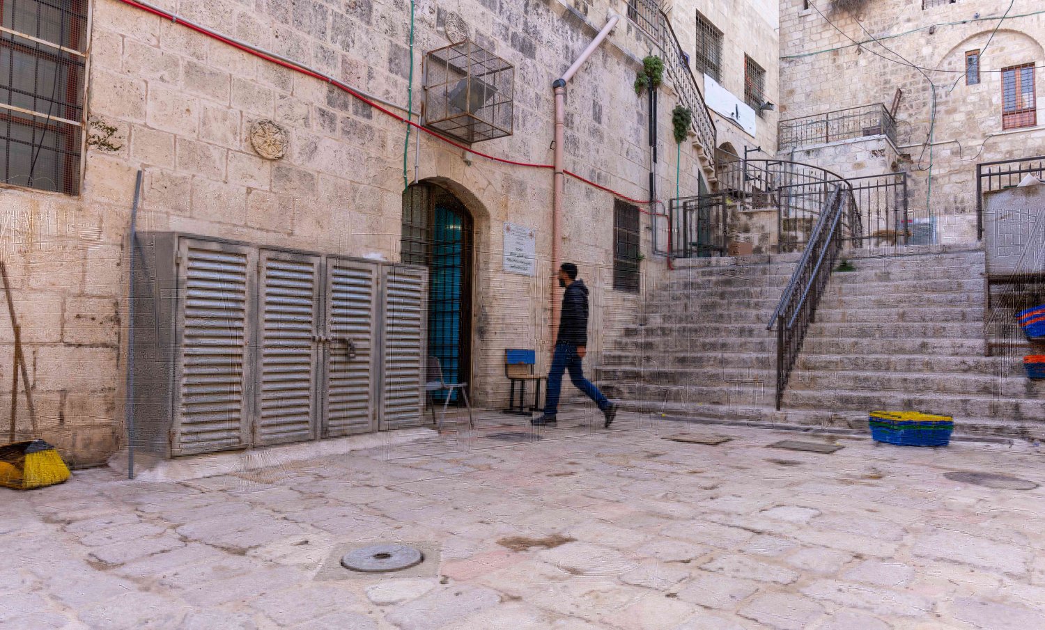 The public entrance to the Khaski Sultan soup kitchen in the Old City of Jerusalem