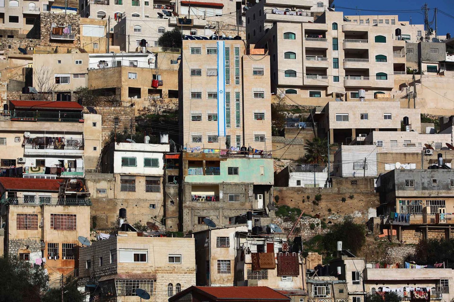 Beit Yonatan, a seven-story building in Batn al-Hawa, Silwan that was taken by settlers in 2004