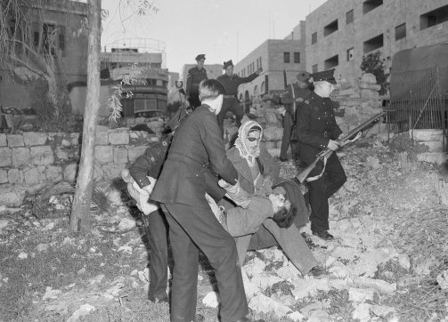 Five Jews carried out a car bomb attack by Jaffa Gate on January 7, 1948
