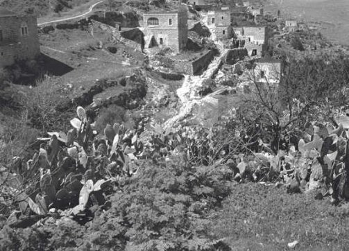 The village of Lifta, located northwest of Jerusalem, in 1945