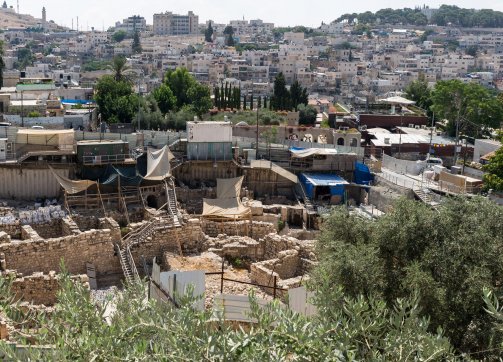 Archaeological tourist park and settlement called the City of David, in Silwan