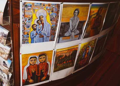 Iconography and religious art is dispersed around Bassem’s Gallery & Café to appeal to Jerusalem’s Christian pilgrims.