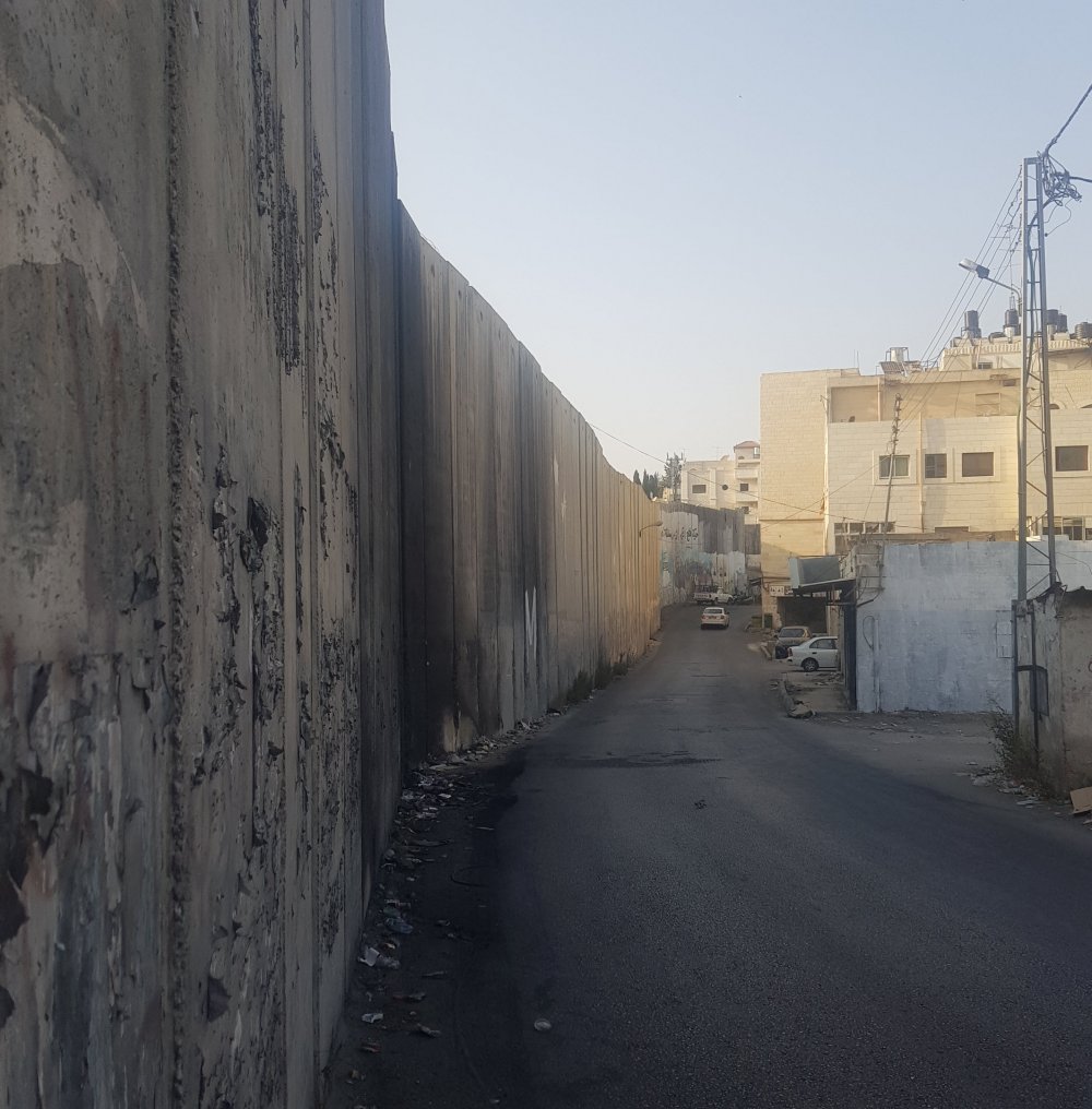 Israel's Separation Wall in the Ras Kabsa area of East Jerusalem