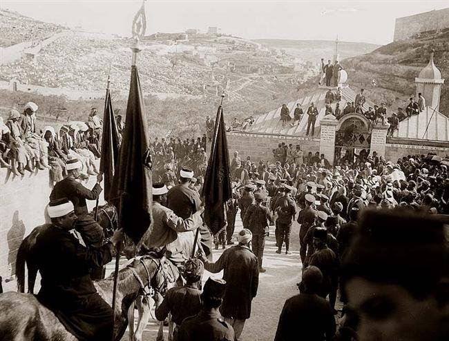 The Yorkshire Band with the Nebi Musa Procession, April 2, 1920