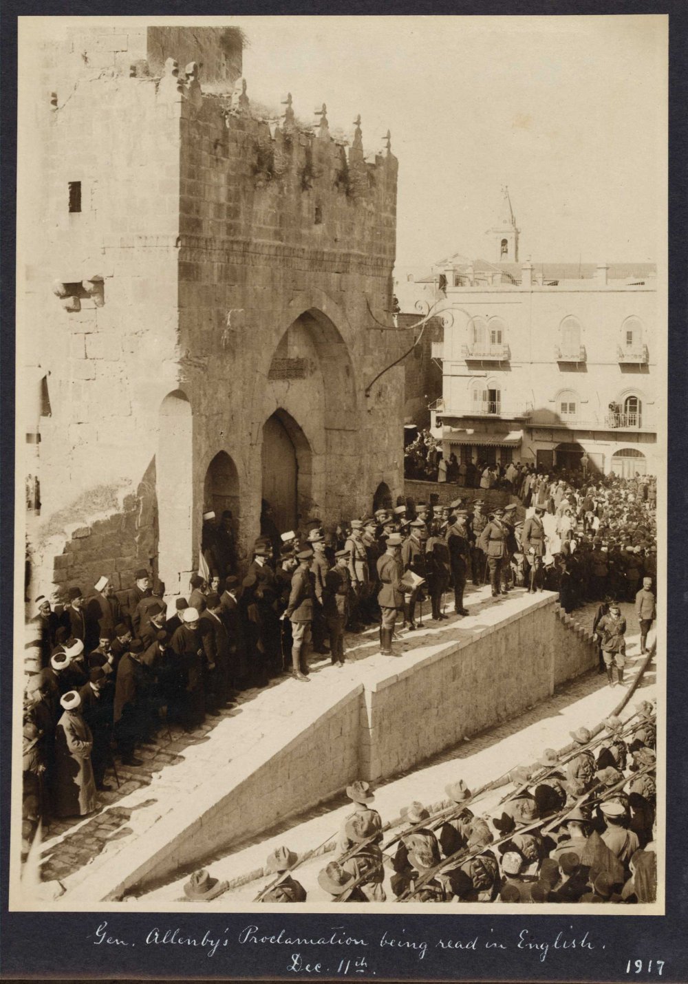 British General Edmund Allenby declares martial law in Jerusalem, December 11, 1917