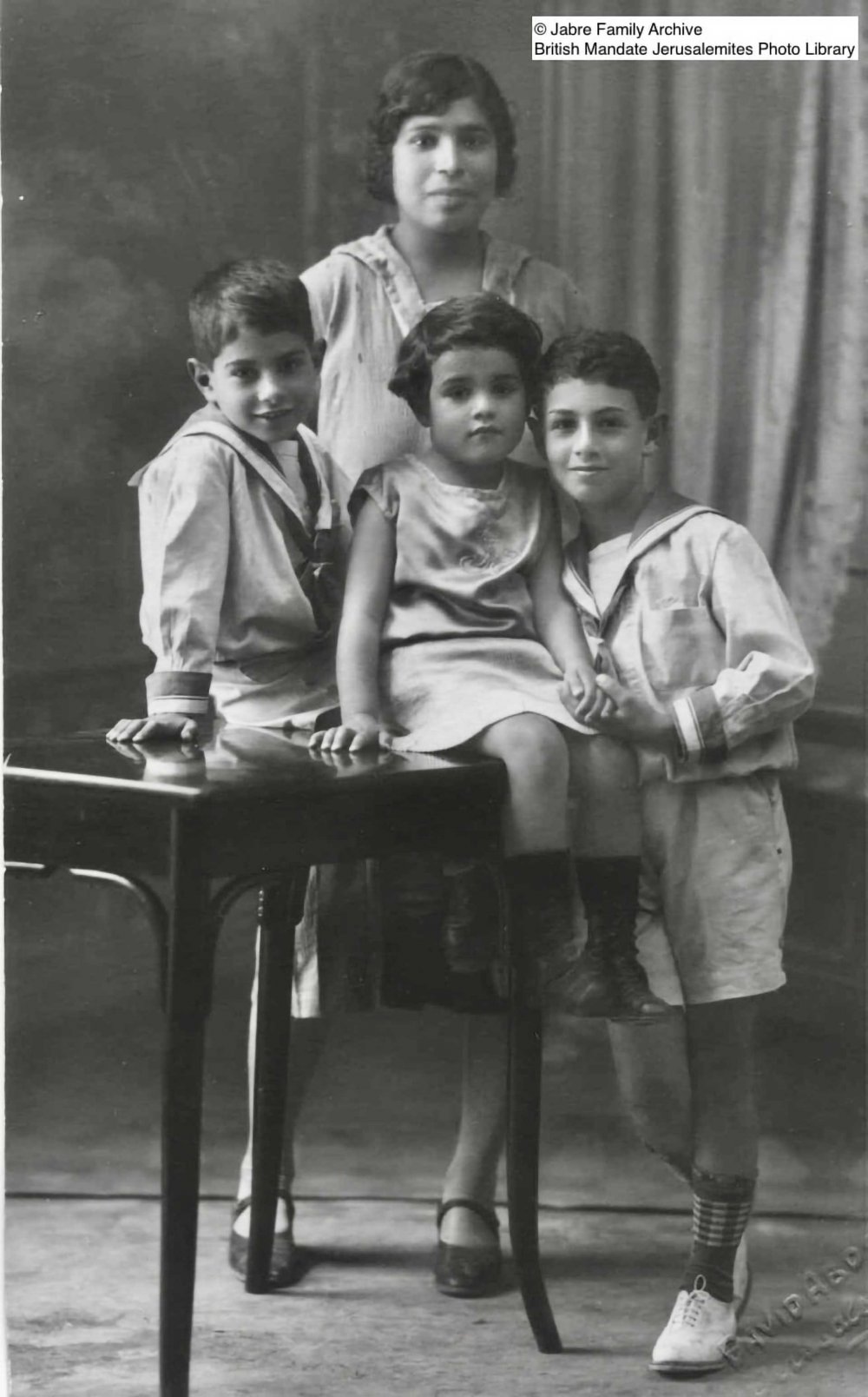 Afif, Zakia, and Daoud Jabre, a Jerusalem family, 1927