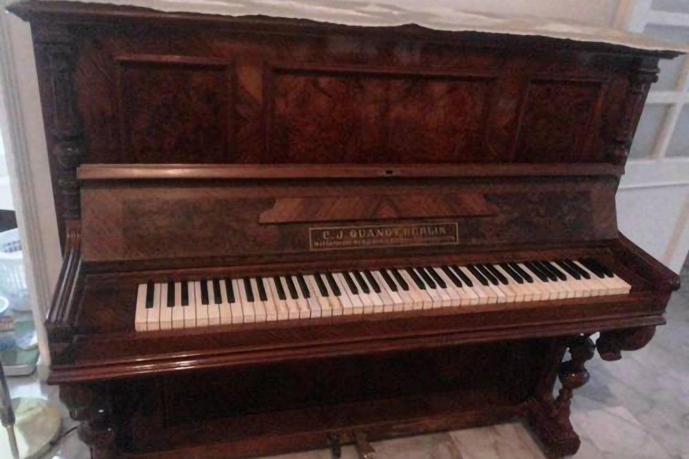 Aida Najjar's family piano, which they brought with them as they fled Lifta during the 1948 Nakba