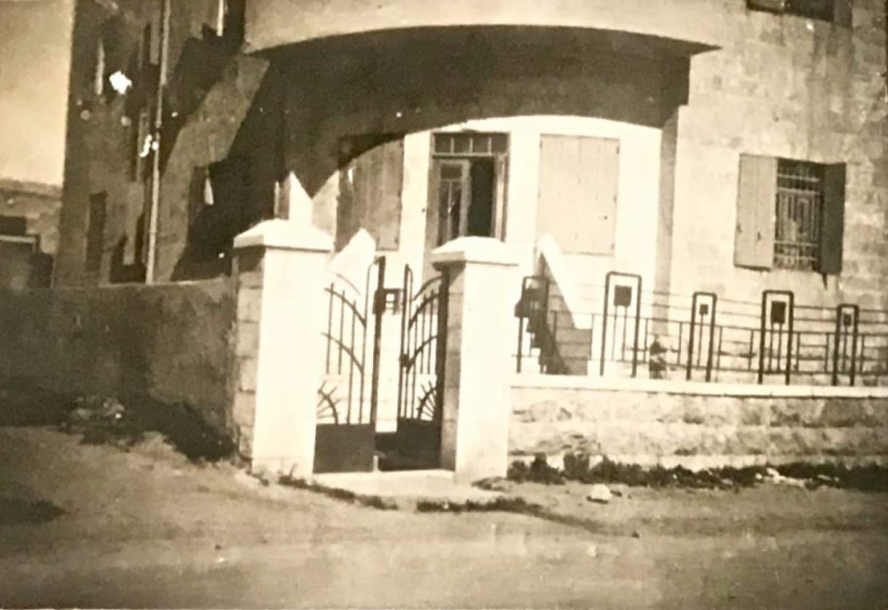 Front entrance to the home of Mohammed Daoud Taher Dajani in Lower Baq‘a in 1936, the year he built it
