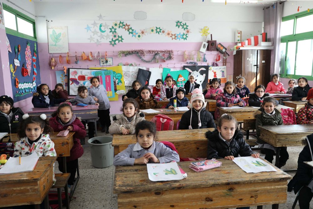 An UNRWA school in Shu’fat refugee camp in East Jerusalem