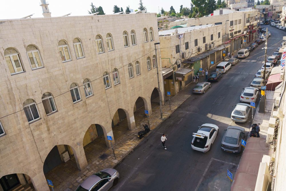 Salah al-Din street in East Jerusalem was eerily deserted on October 8, 2023, in the midst of a general strike.