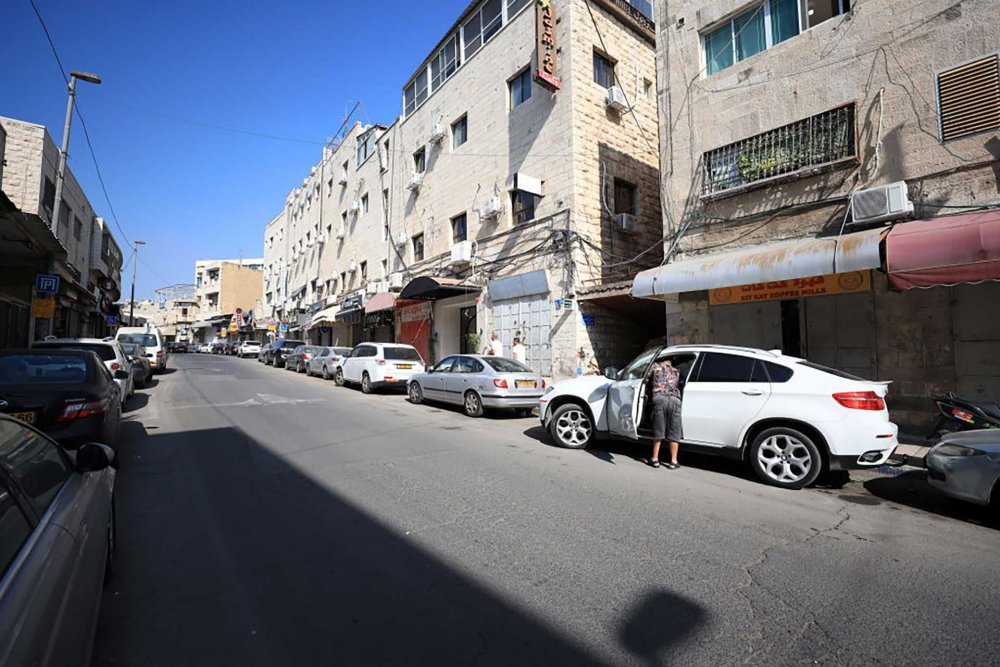 Shops on Salah al-Din street were closed during a community strike to protest Israel’s bombing of the Jabaliya refugee camp in Gaza, October 31, 2023.