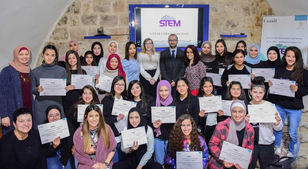 STEM Girls 2019–20, a joint project of AlNayzak and Canada Representative Office in Palestine