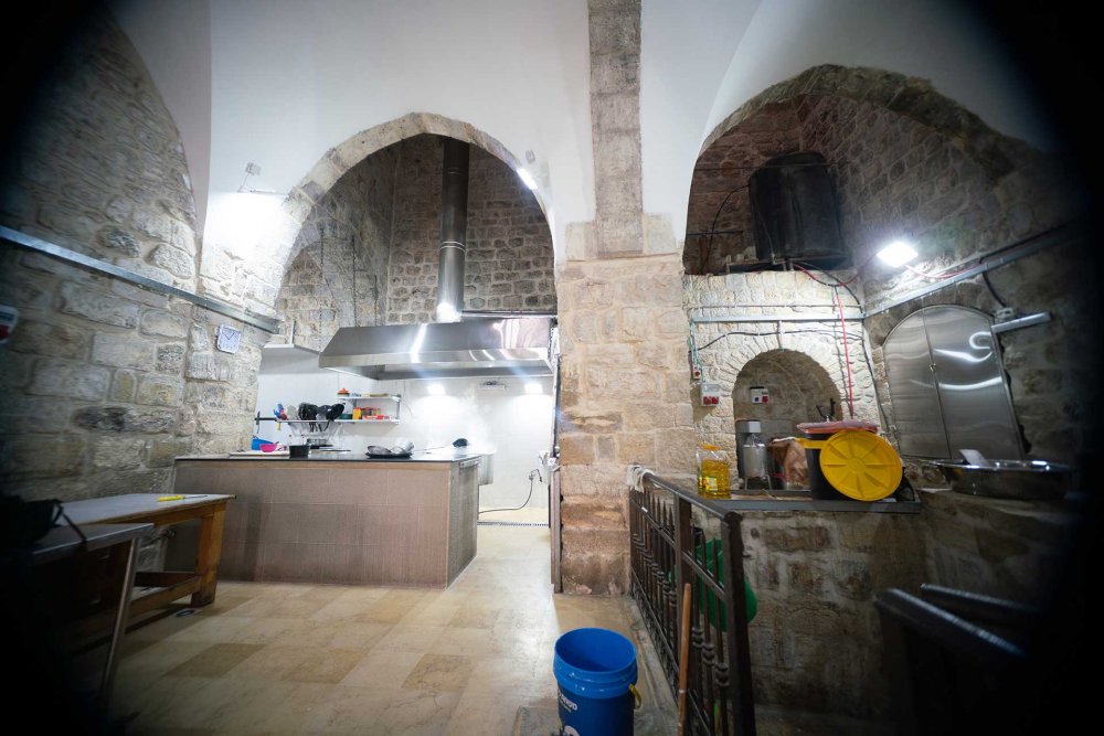 An inside view of a public soup kitchen serving Muslims in Jerusalem’s Old City, March 20, 2024