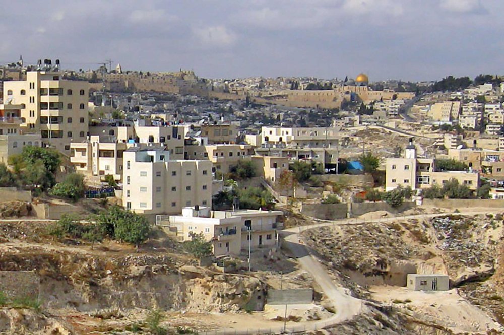 The Jabal Mukabbir area in East Jerusalem, with the Dome of the Rock in the background, 2007