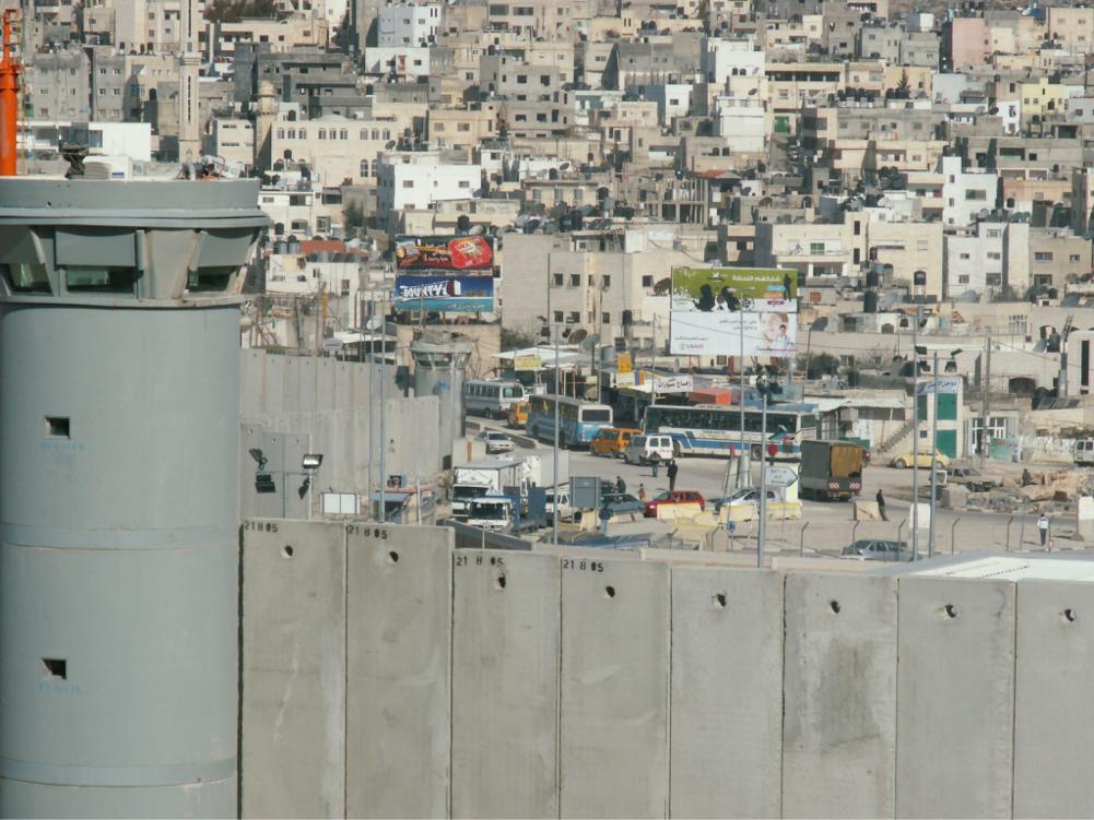 Kufr ‘Aqab just beyond the Qalandiya checkpoint and the Separation Wall