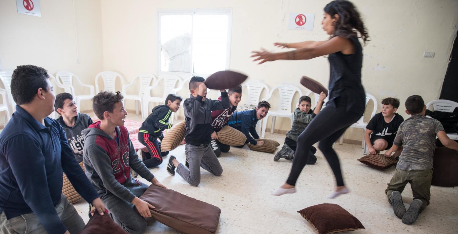 Yoga healer Ashira Ramadan works with Palestinian children in Jerusalem