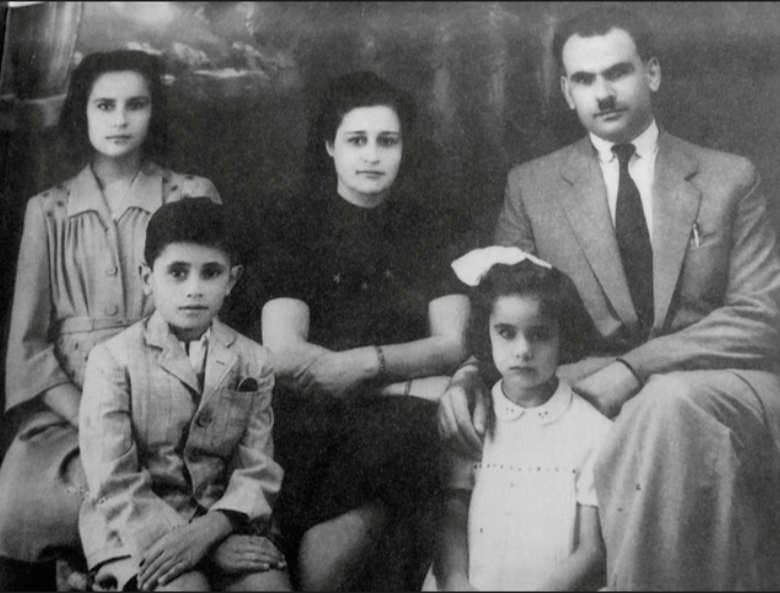 The Karmi family: Siham, Ziyad, and Ghada with their mother and father