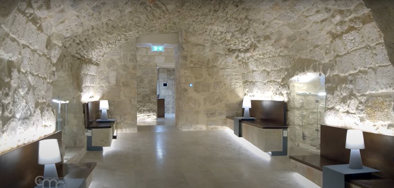 The interior of Dar al-Consul, a Jerusalem historic site that was restored and preserved by Palestinians, the EU, and UN-Habitat