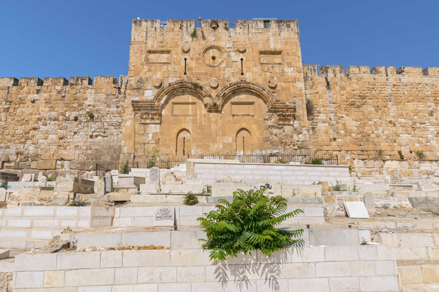 The Golden Gate or Bab al-Rahma, one of the gates to Jerusalem's Old City