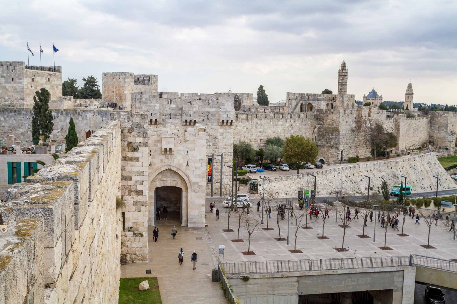 Jaffa Gate or Bab al-Khalil, one of the gates to Jerusalem's Old City