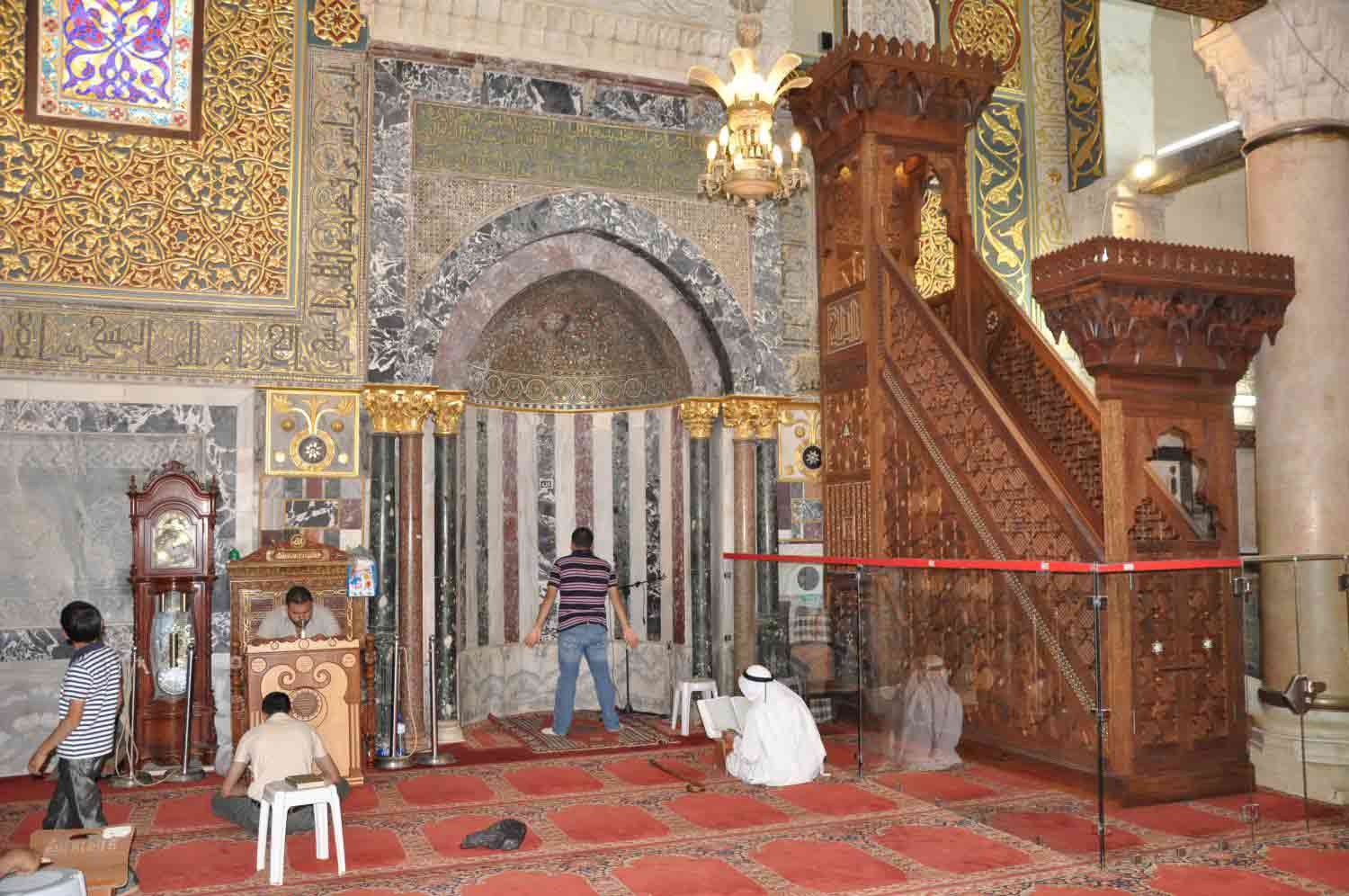 The reconstructed minbar in Jerusalem's al-Aqsa Mosque, 2009