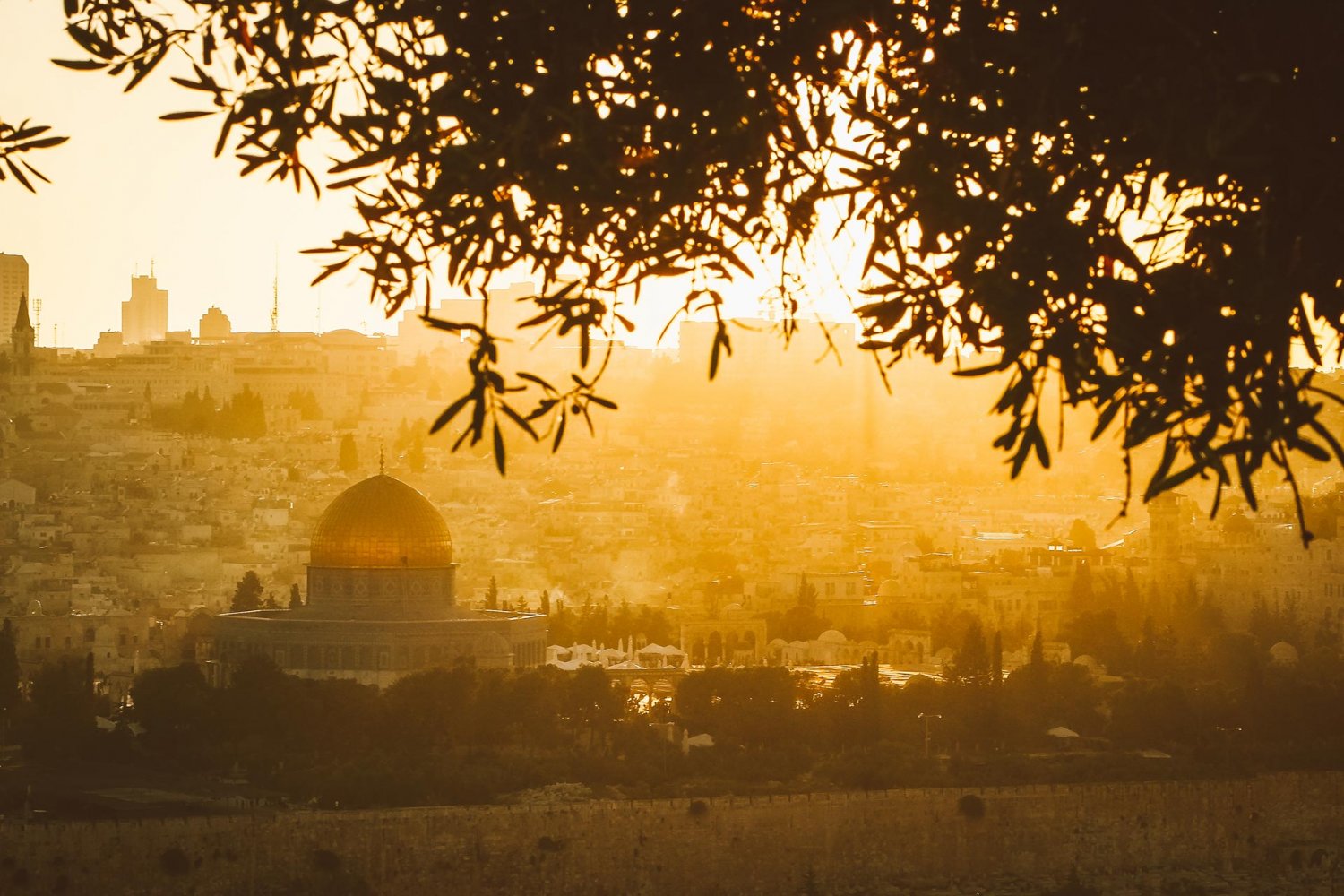 Dome of the Rock in Jerusalem in the sunrise