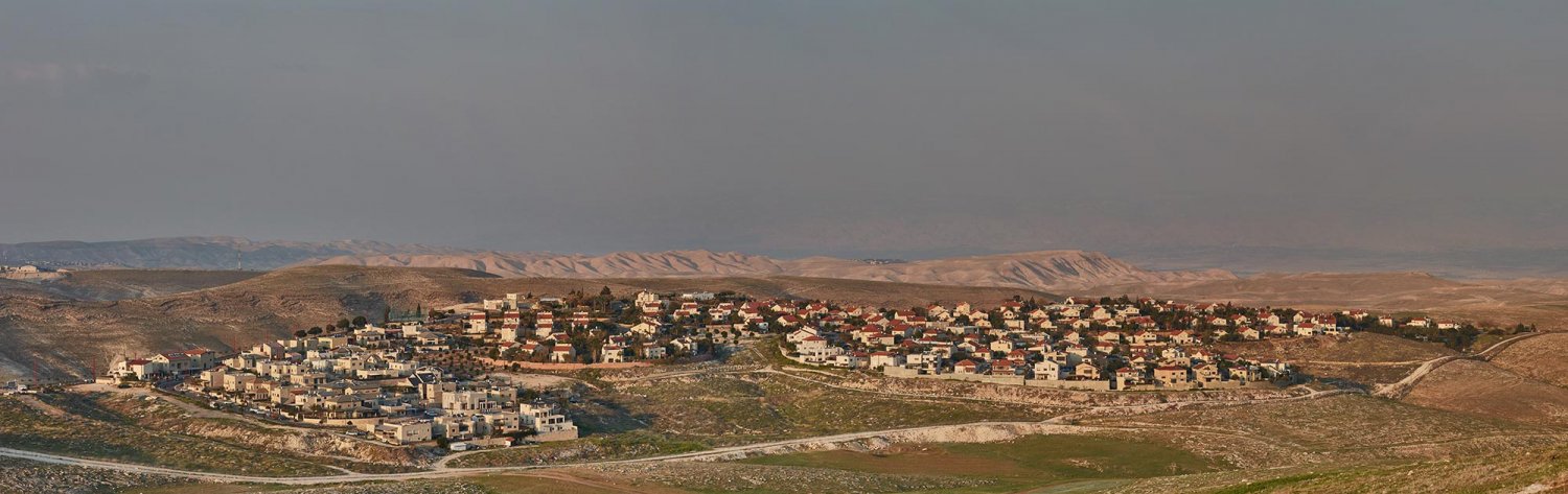 A panorama of the Israeli settlement of Ma‘ale Adumim in the outskirts of Jerusalem