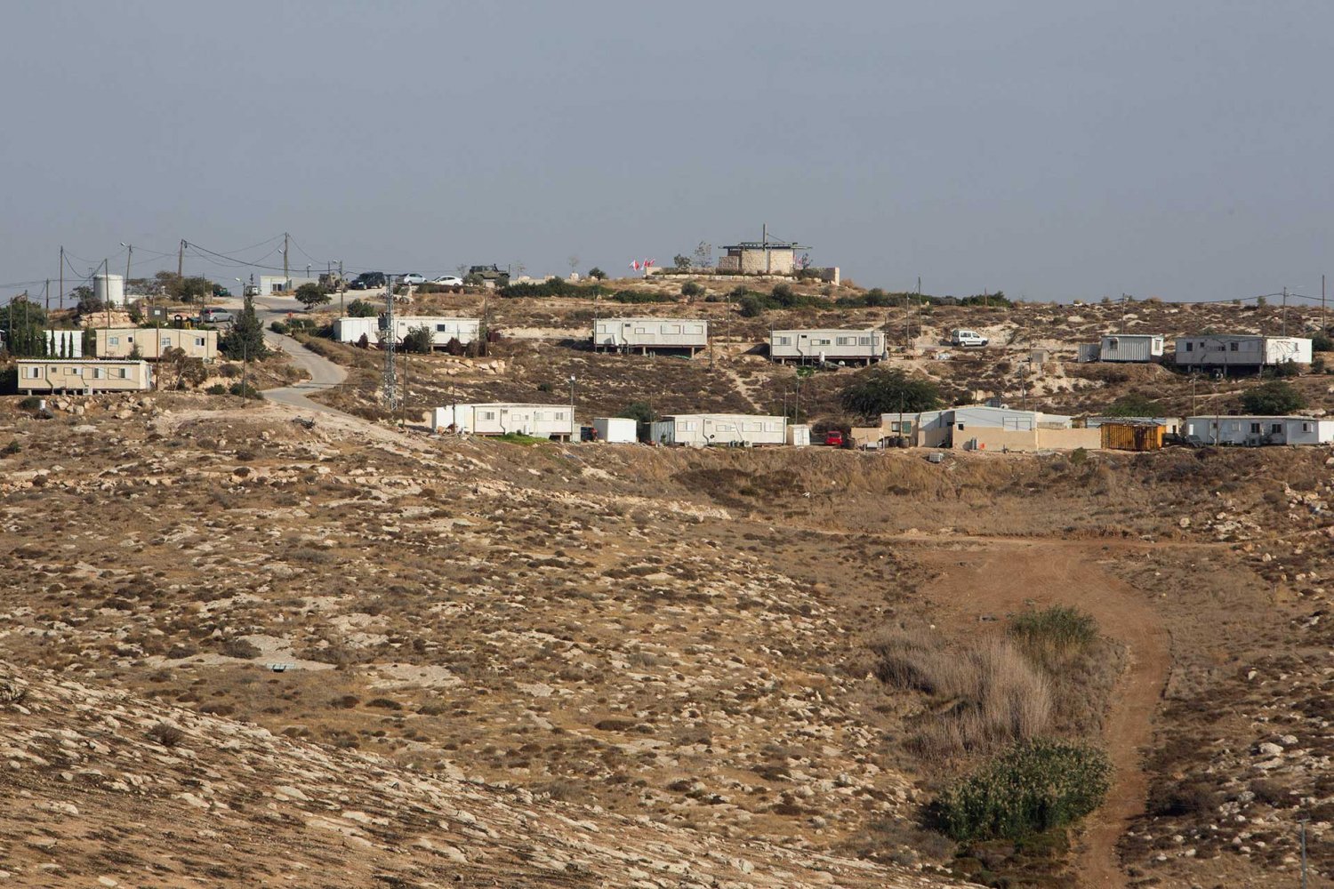The illegal Israeli outpost of Mitzpe Dani in the West Bank, November 14, 2016