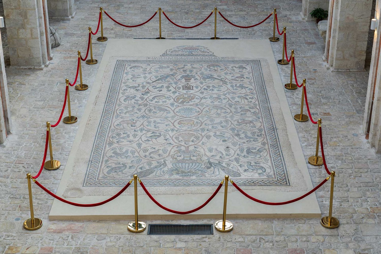 The mosaic floor of the "unknown soldier” in the new Armenian museum in Jerusalem