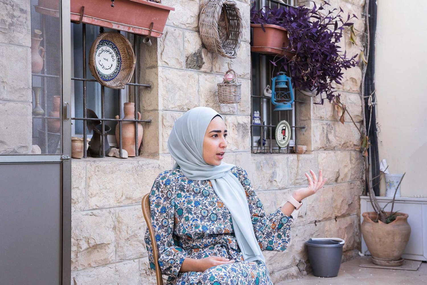 Asala Abu Hasna, at her family home in Sheikh Jarrah