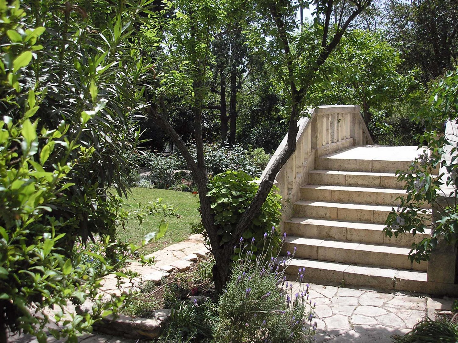 The garden of the Villa Harun ar-Rashid in Talbiyya, West Jerusalem