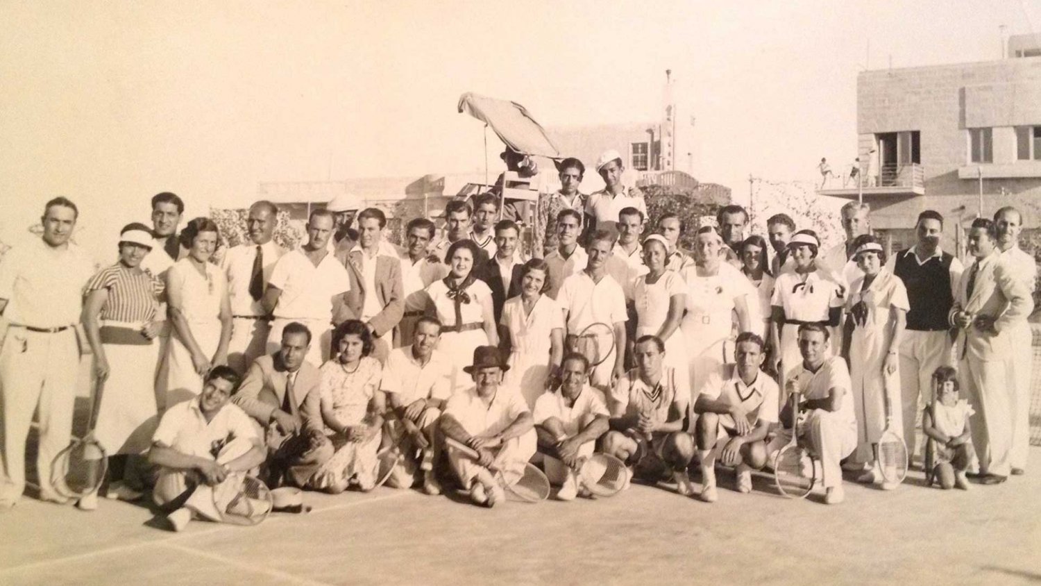 Jerusalem YMCA Tennis Team, photo taken in the late 1930s