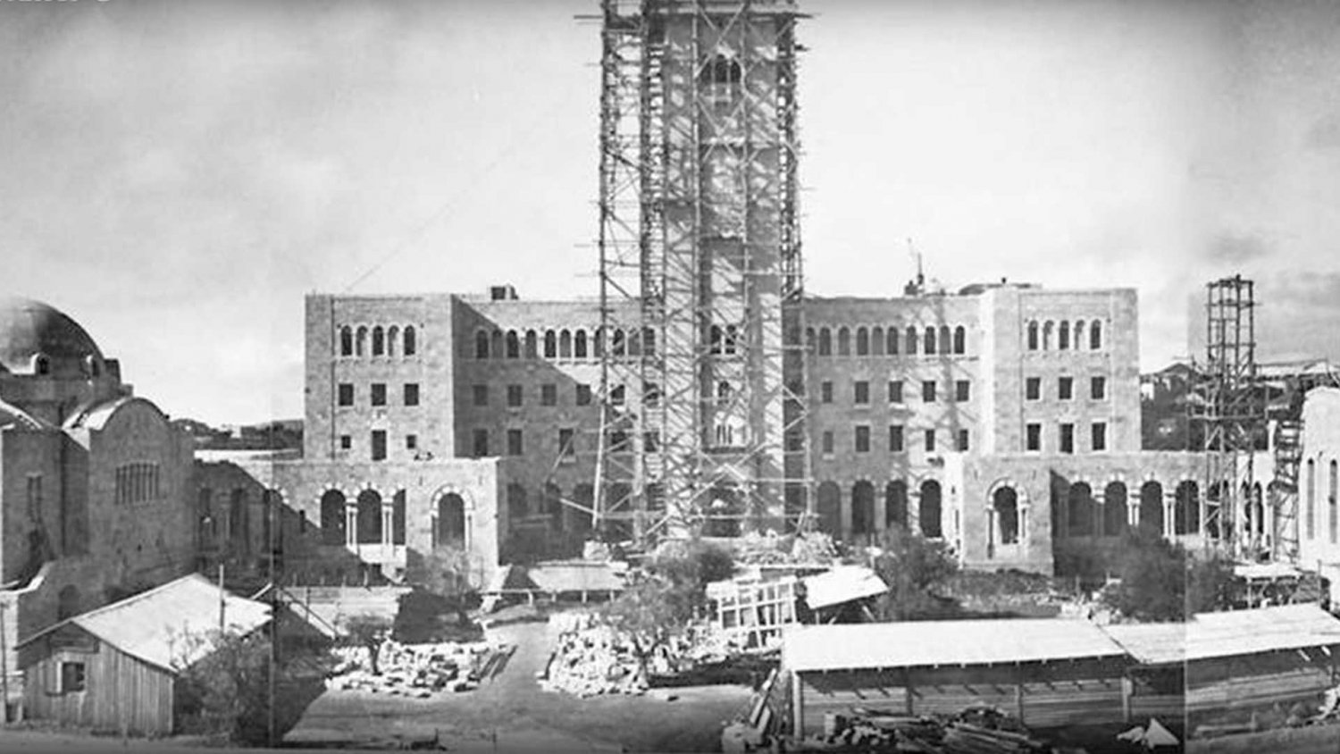Construction of the Jerusalem YMCA, 1929