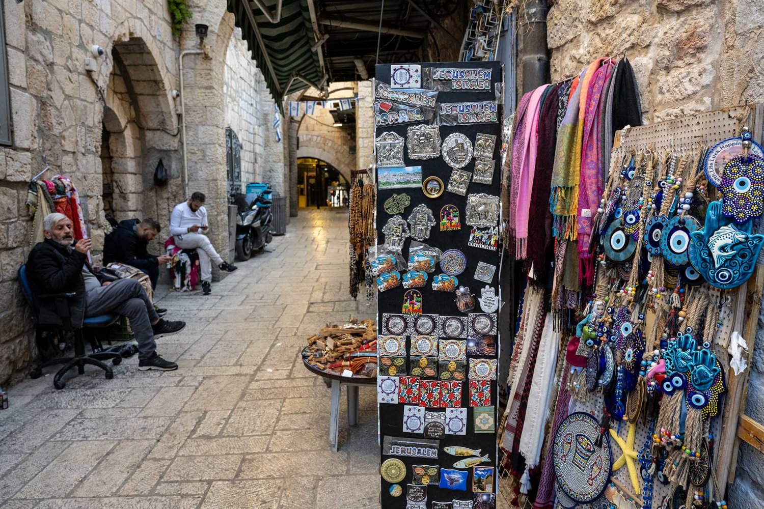 Markets in Jerusalem’s Old City are empty as tourists stay away during Israel’s Gaza war, December 2, 2023.