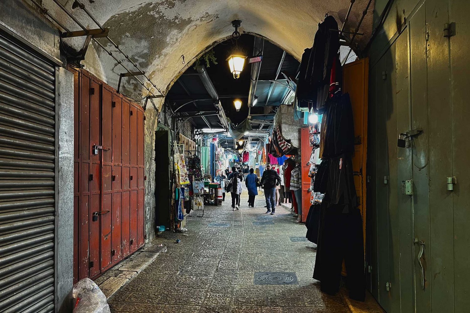 Shops in Jerusalem’s Old City were only partially open on March 10, 2024, as Ramadan approached.