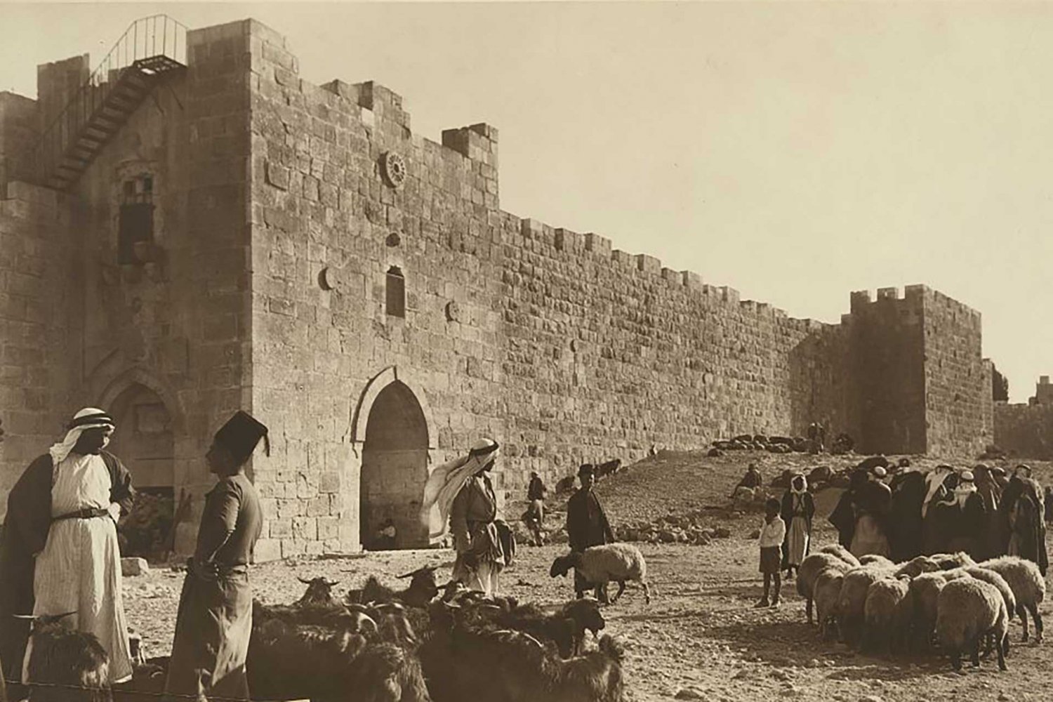 Sheep market outside Herod’s Gate, 1900–1940